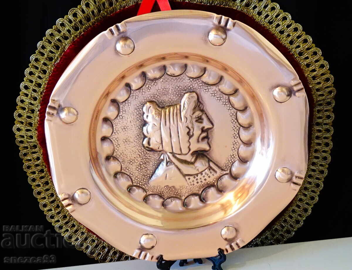 Παράδοση Χάλκινο πιάτο, χάλκινο πάνελ, πορτρέτο Lanouaille