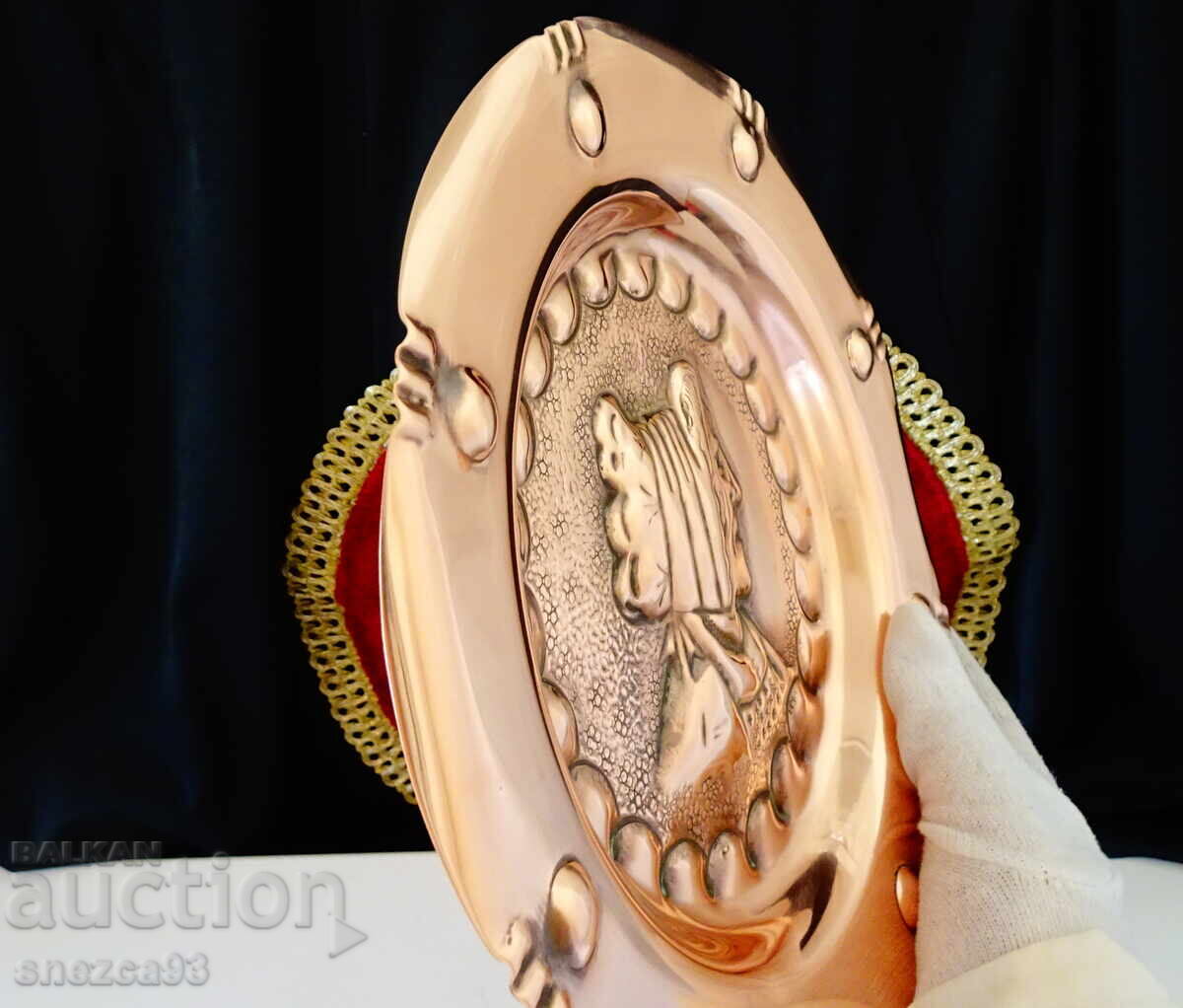 Χάλκινο πιάτο, χάλκινο πάνελ, πορτρέτο Lanouaille - 6