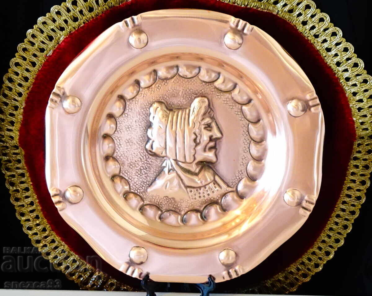 Χάλκινο πιάτο, χάλκινο πάνελ, πορτρέτο Lanouaille - 7