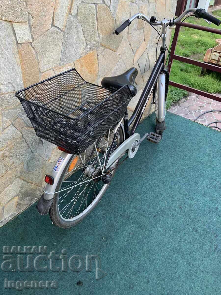 Delivery of Bicycle Wheel, Well-Preserved PEUGEOT