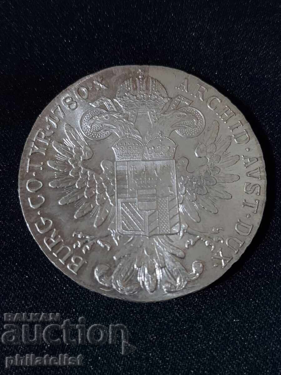 Auction Austria 1780 - 1 Thaler - Maria Theresa, Restrike #5 Silver Auction Austria 1780 - 1 Thaler - Maria Theresa, Restrike #5 Silver