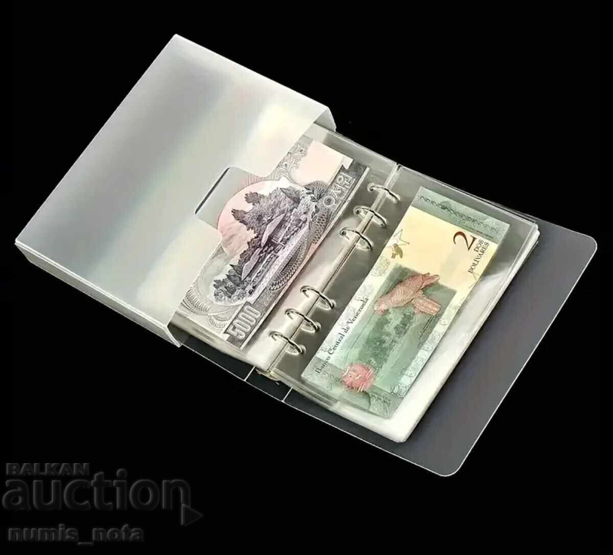 Pocket album for 100 banknotes