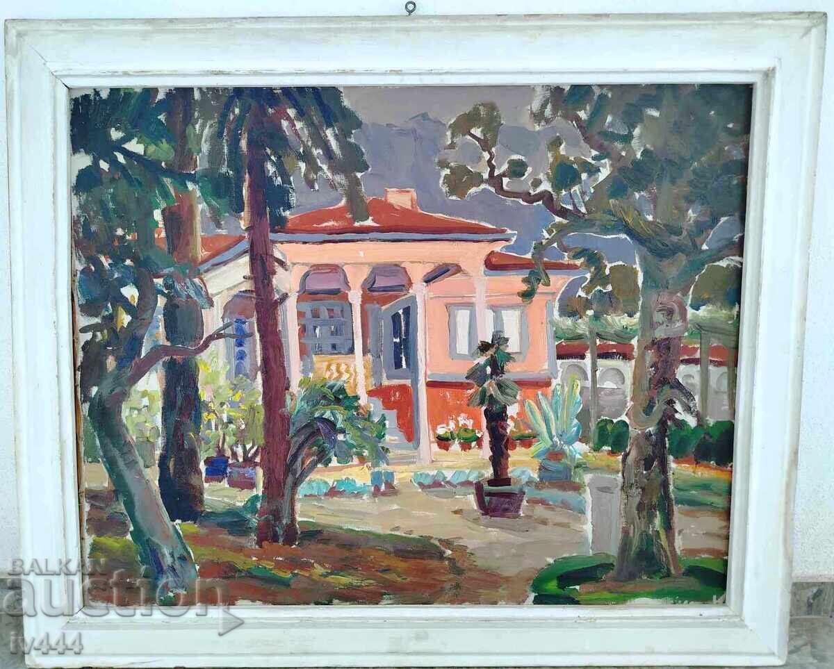 LYUBEN PETROV - ΕΛΑΙΟΓΡΑΦΙΑ - ΚΑΡΛΟΒΟ ΣΠΙΤΙ ΜΕ ΑΥΛΗ