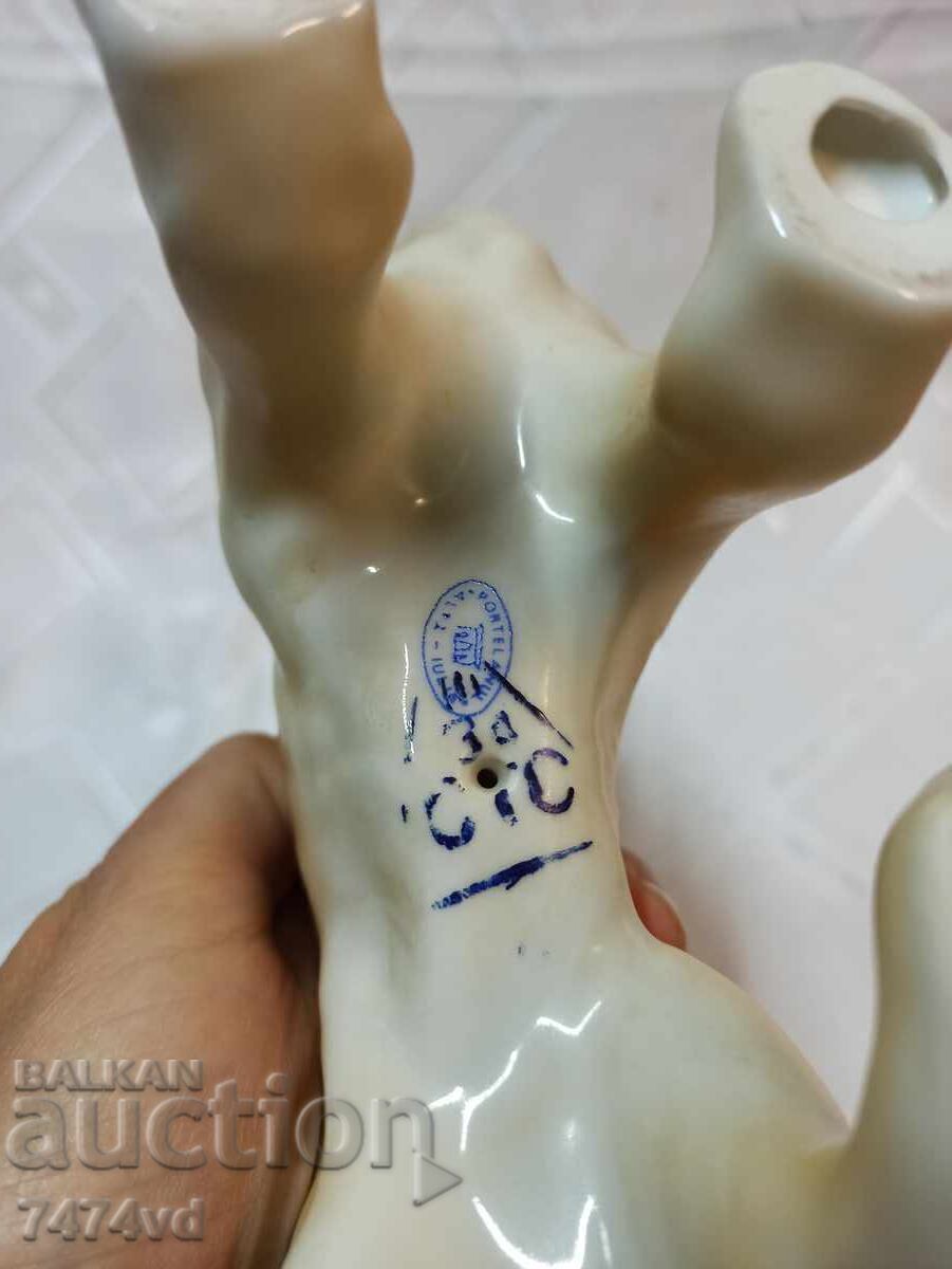 Румънска голяма порцеланова пластика на лъв - 5 Румънска голяма порцеланова пластика на лъв - 5