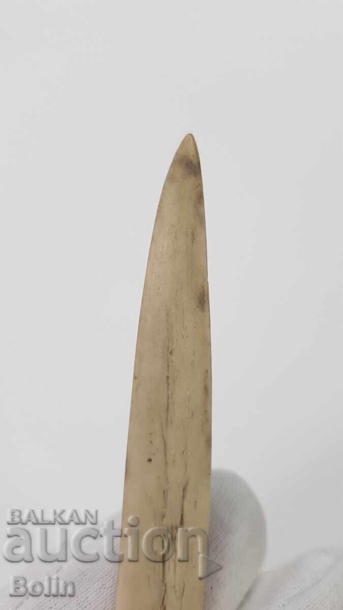 Collectible European Letter Opener Silver, Enamel, Bone 19th C - 5