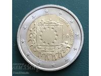 Испания.2 евро 2015 г.Флаг на ЕС.