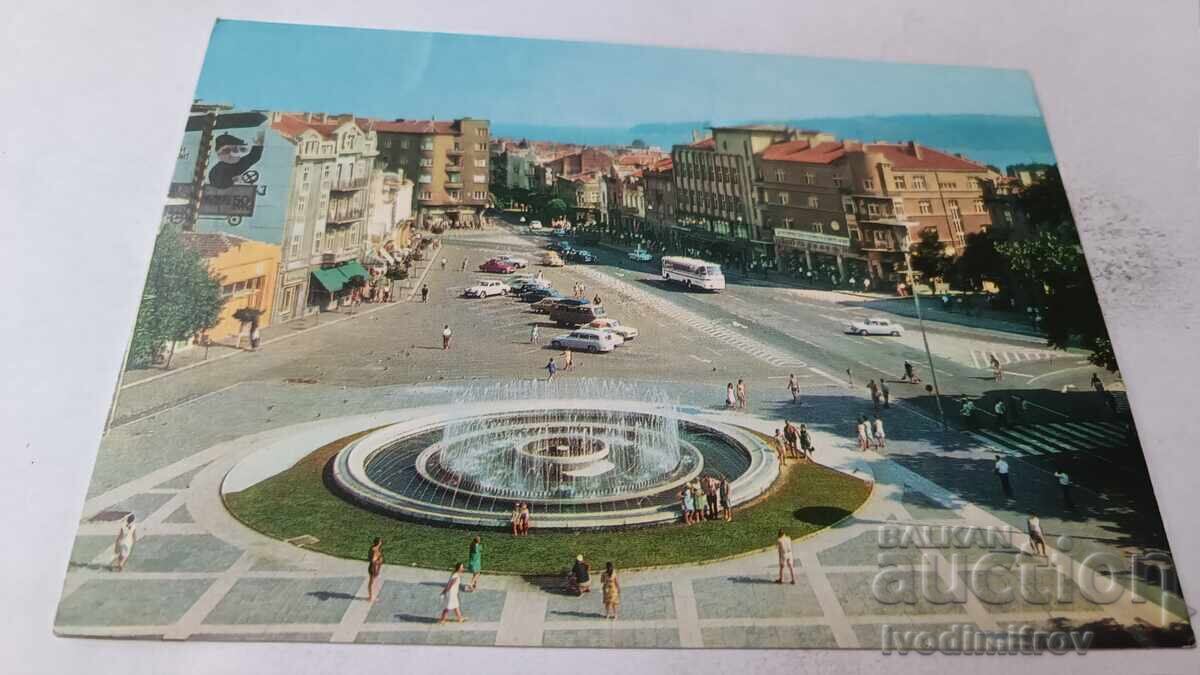 Ταχυδρομική κάρτα Βάρνα Πλατεία Ένατη Σεπτεμβρίου 1972
