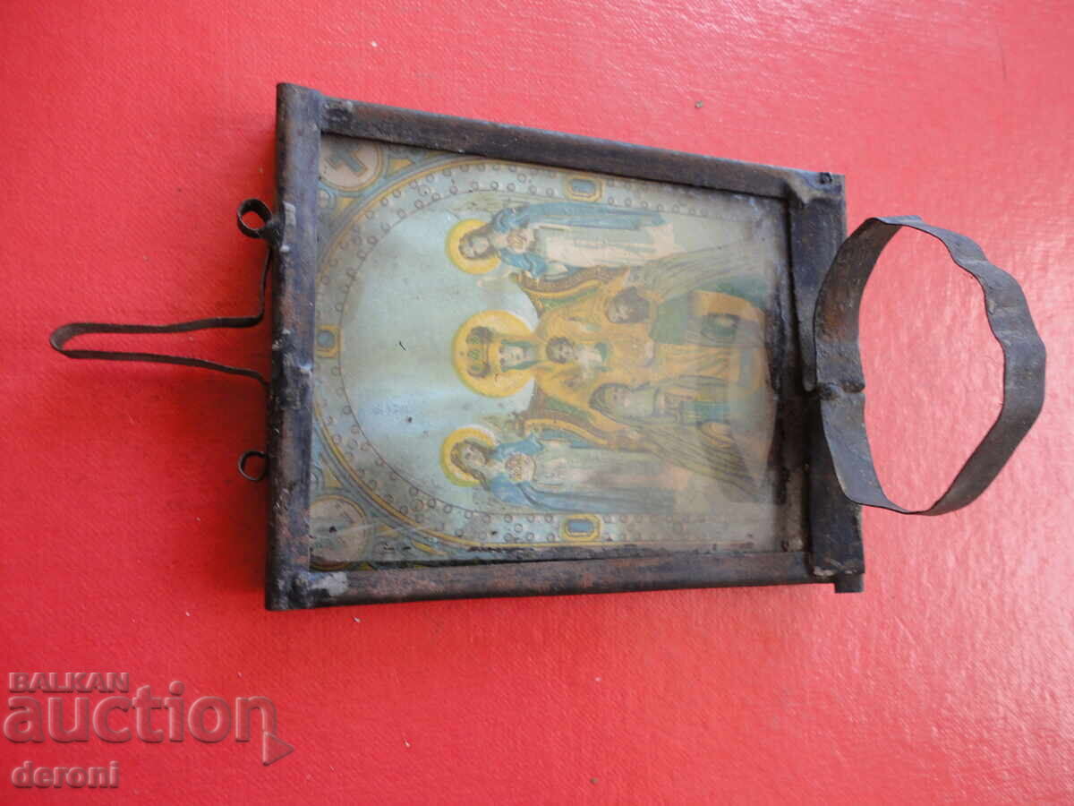 Старинна  домашна икона кандило - 7