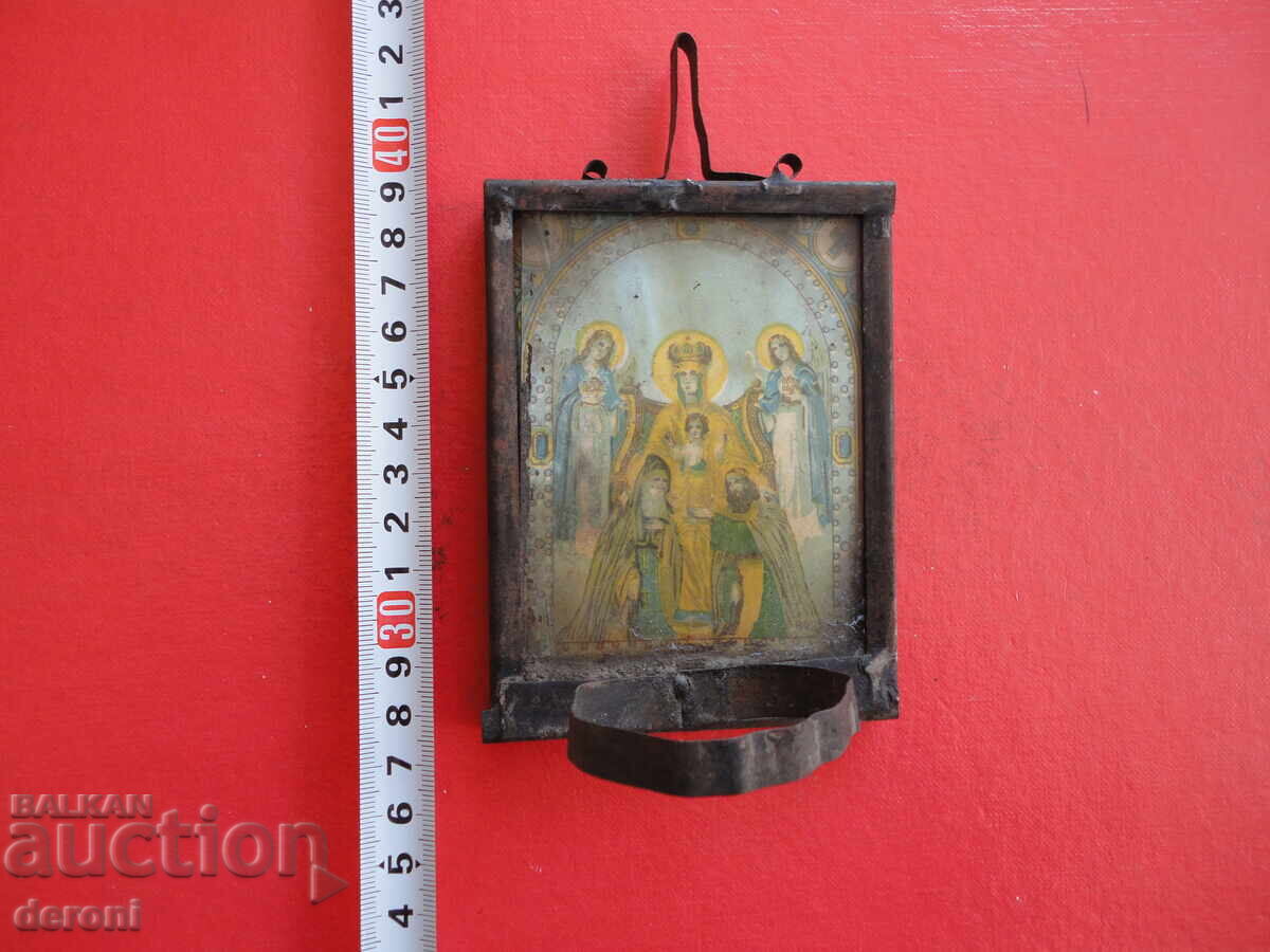 Старинна  домашна икона кандило