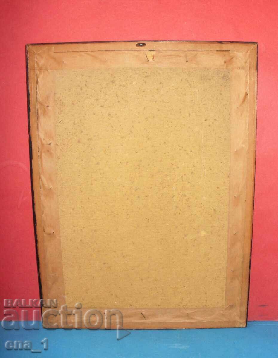 Peisaj - imprimare veche alb-negru în ramă de lemn cu sticlă - 7 Peisaj - imprimare veche alb-negru în ramă de lemn cu sticlă - 7