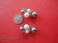 Cercei superbi cu perle și pietre