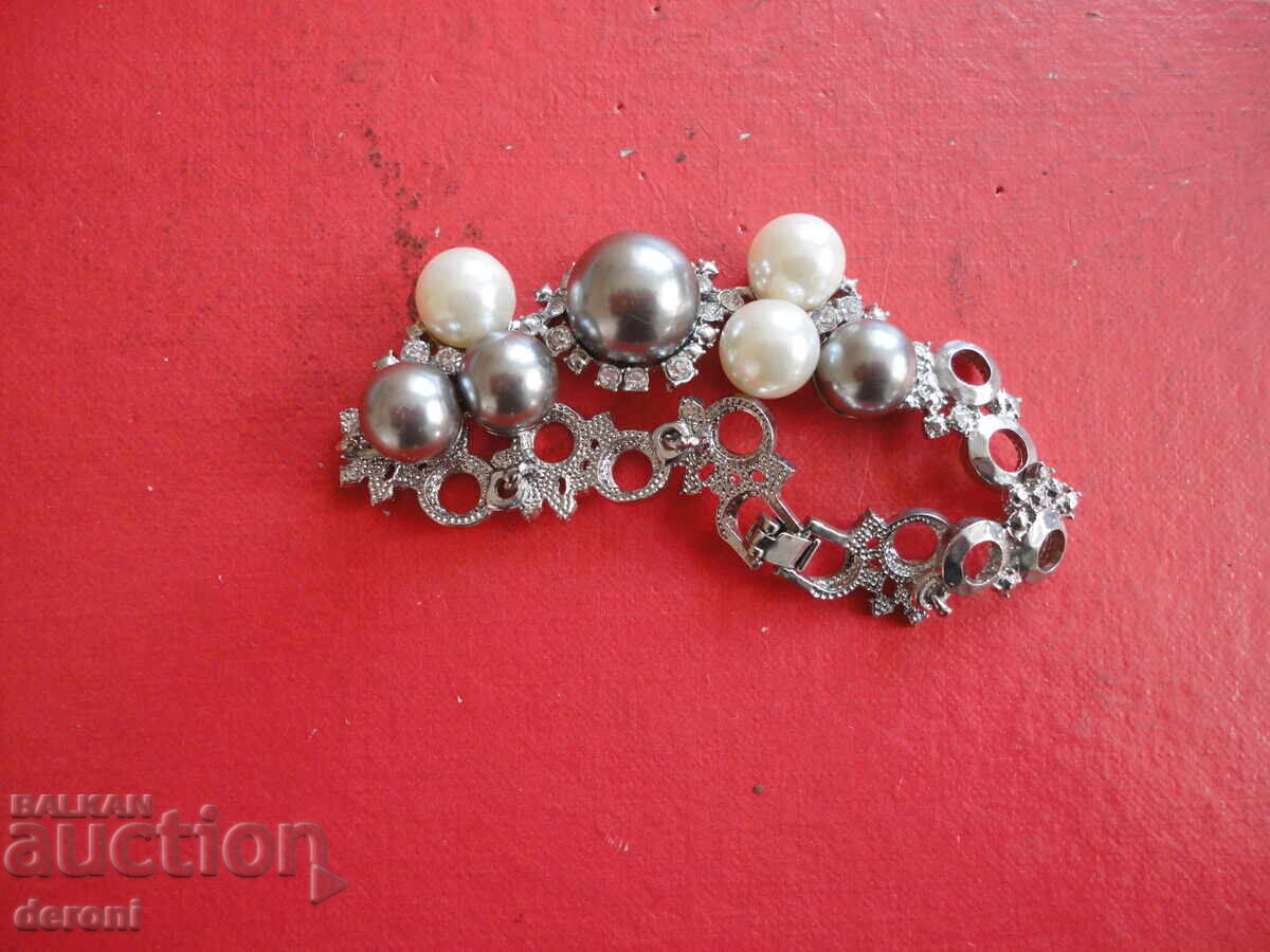 Απίθανο βραχιόλι με μαργαριτάρια και πέτρες - 5