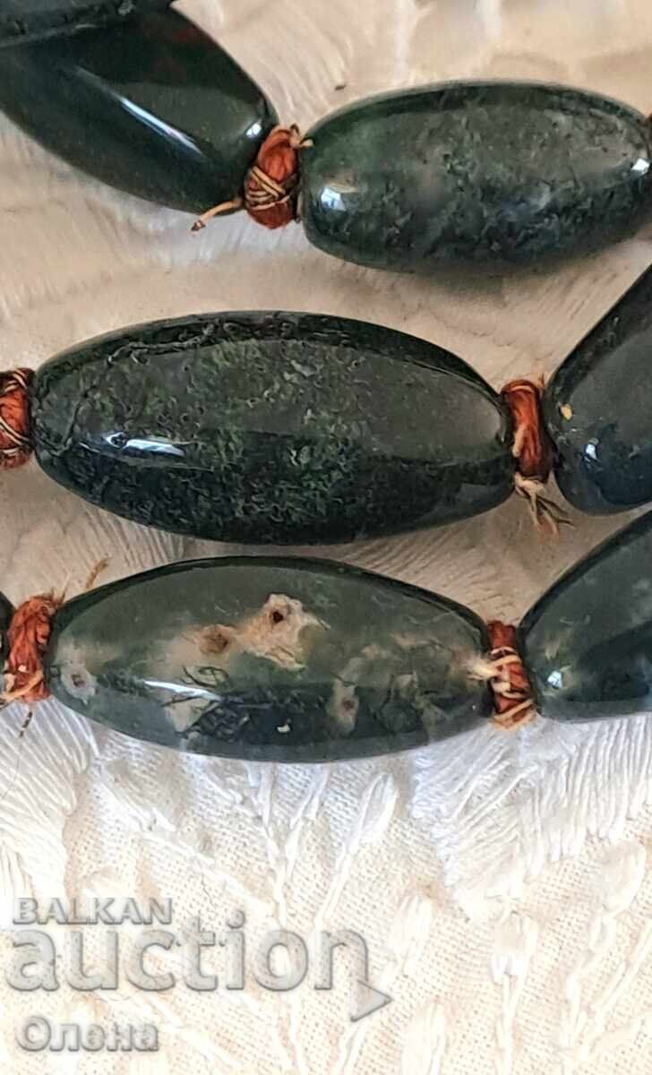 Vintage necklace, natural moss agate - 6 Vintage necklace, natural moss agate - 6