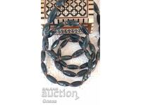 Винтидж гердан натурален мъхов ахат