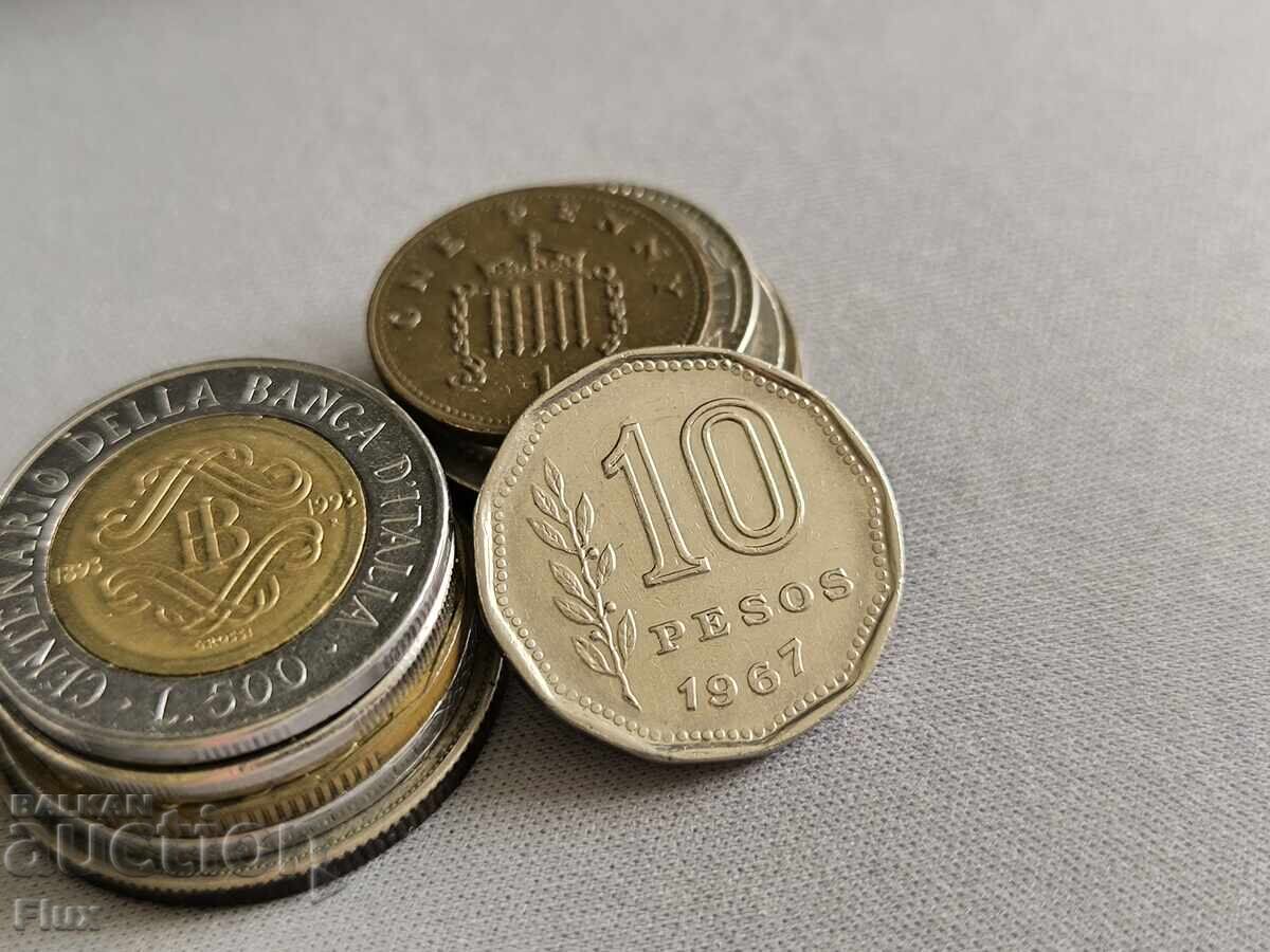 Coin - Argentina - 10 pesos | 1967 Coin - Argentina - 10 pesos | 1967