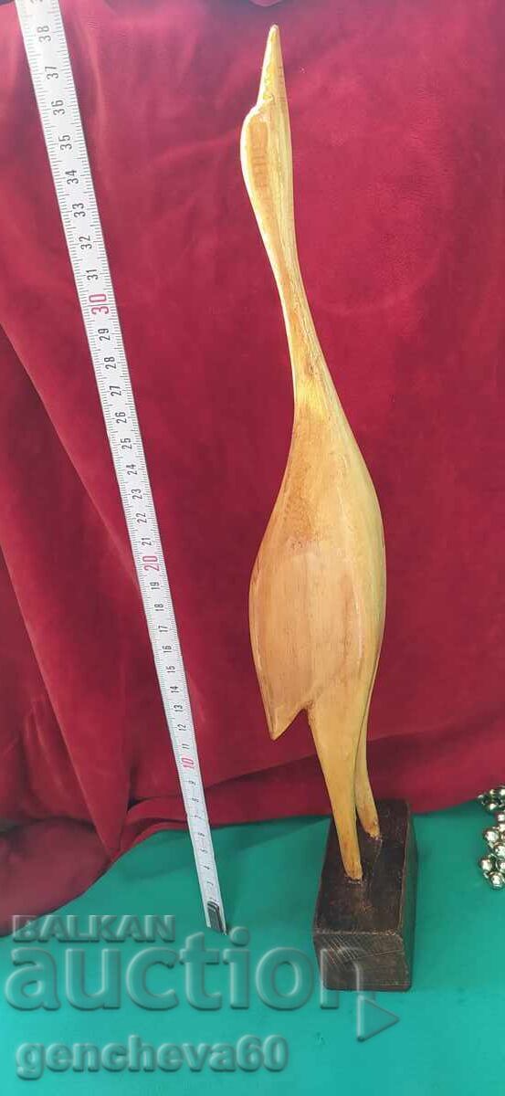 Wooden water bird figure 37cm Wooden water bird figure 37cm