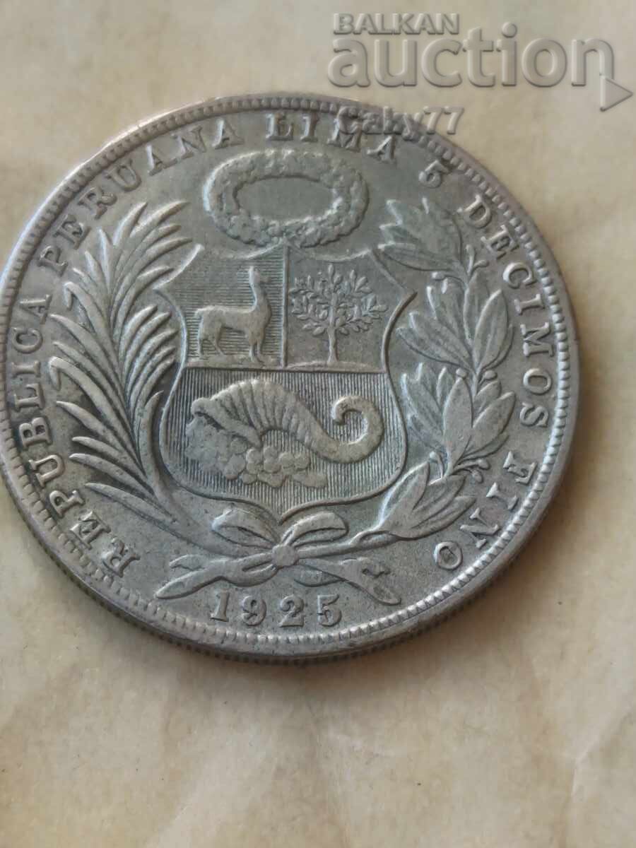 1 sol peruan 1925 cu preț 75.00 BGN | € 38.35 1 sol peruan 1925 cu preț 75.00 BGN | € 38.35