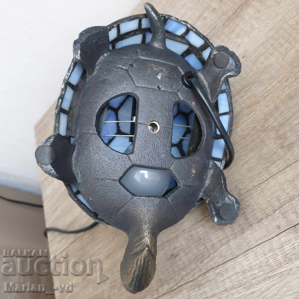 Λάμπα επιτραπέζια - χελώνα κατασκευασμένη σε στυλ Tiffany - 6