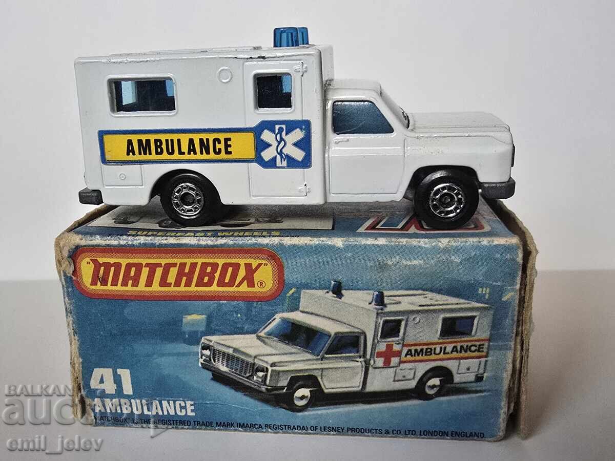 LESNEY MATCHBOX - 41C Ambulance 1978 original box with price 50.00 BGN | € 25.56