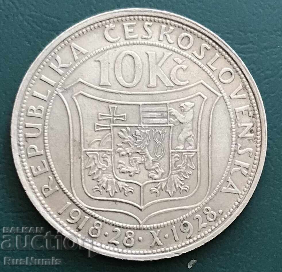 Czechoslovakia. 10 Korun 1928. Independence with price 37.00 BGN | € 18.92 Czechoslovakia. 10 Korun 1928. Independence with price 37.00 BGN | € 18.92