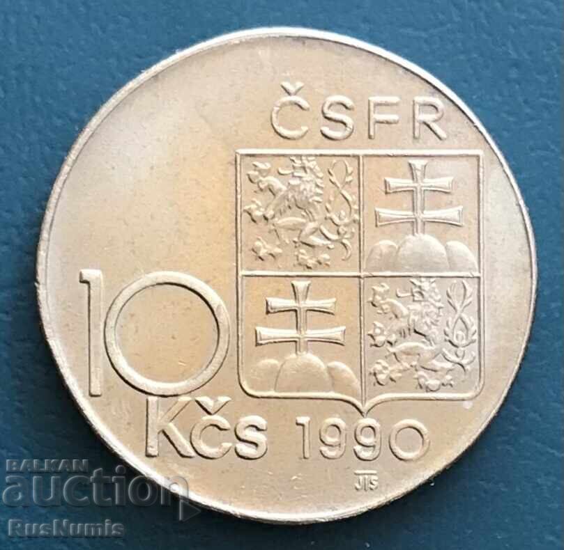 Cehoslovacia. 10 coroane 1990. Tomáš Masaryk cu preț 7.00 BGN | € 3.58 Cehoslovacia. 10 coroane 1990. Tomáš Masaryk cu preț 7.00 BGN | € 3.58