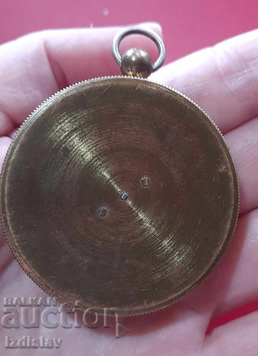Auction  Old brass compass