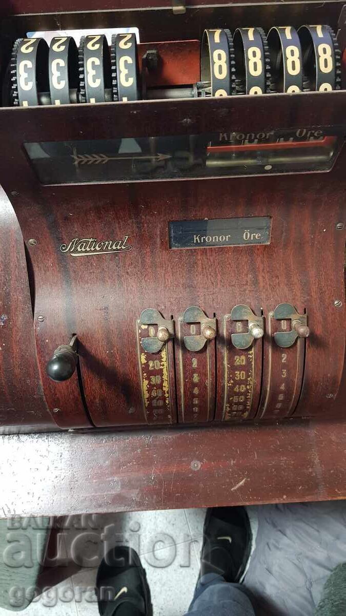 Παλιό συλλεκτικό ταμειακό μηχάνημα National - 7