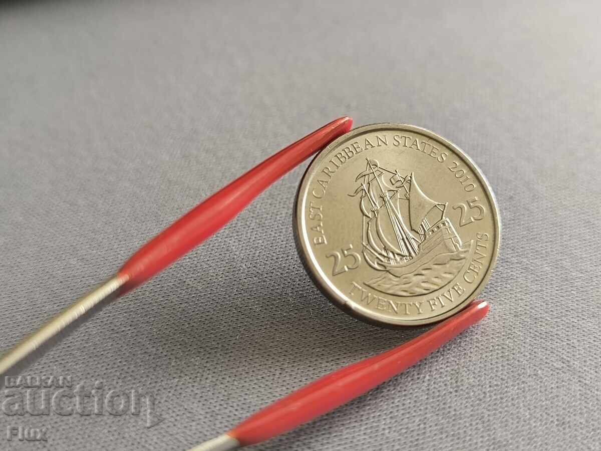 Νόμισμα - Ανατολικές Καραϊβικές Πολιτείες - 25 σεντς | 2010 Νόμισμα - Ανατολικές Καραϊβικές Πολιτείες - 25 σεντς | 2010