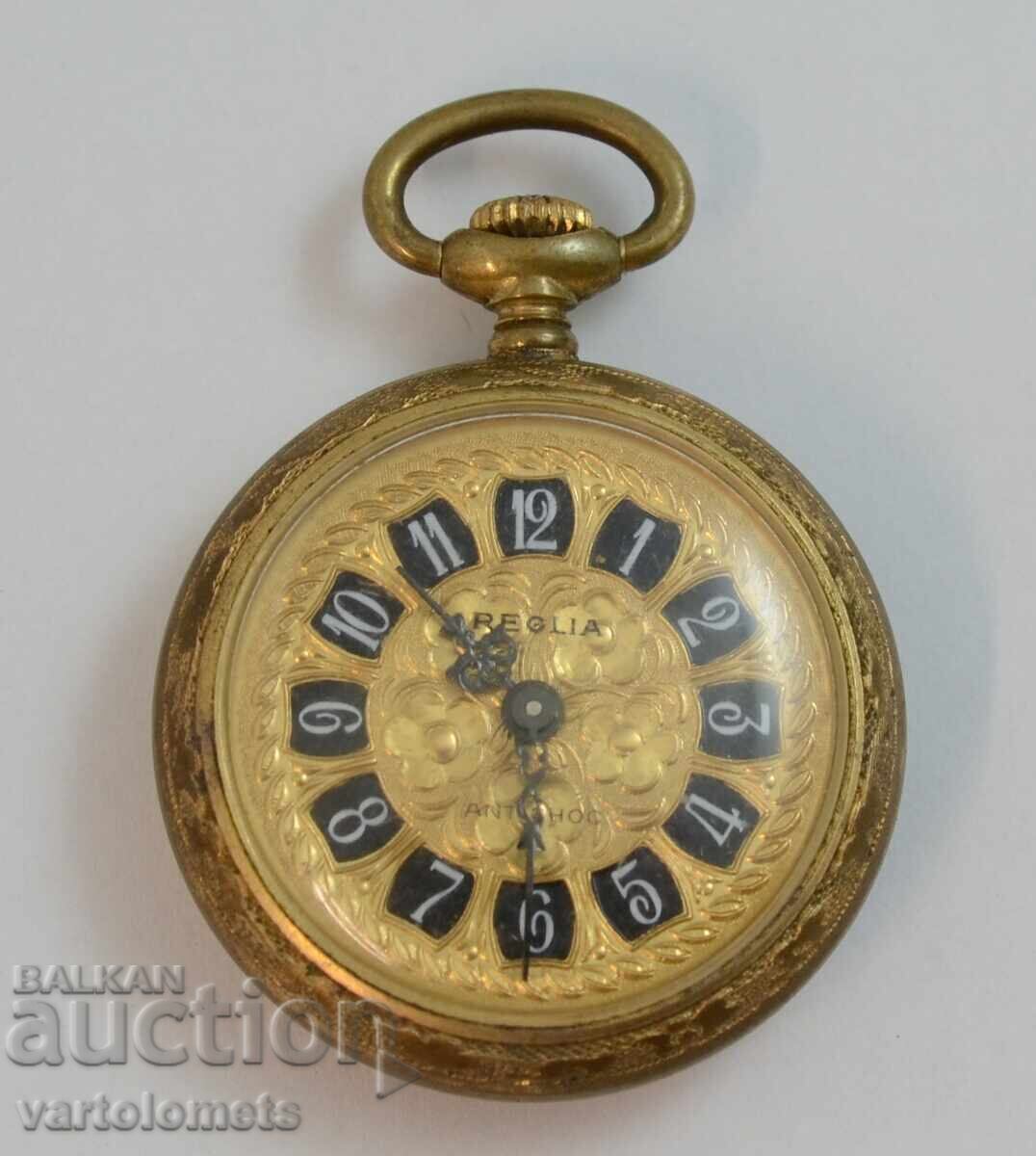 Старинен дамски джобен часовник  REGLIA -  не работи