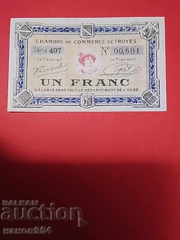 1 Franc Banknote. Commercial 1 Franc Banknote. Commercial