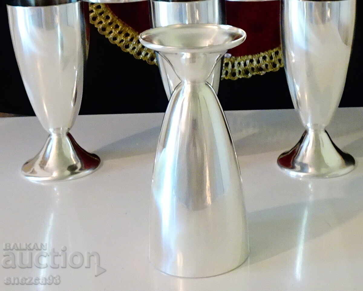 Ασημένια ποτήρια κρασιού Spring, Switzerland, 4 τεμάχια - 5