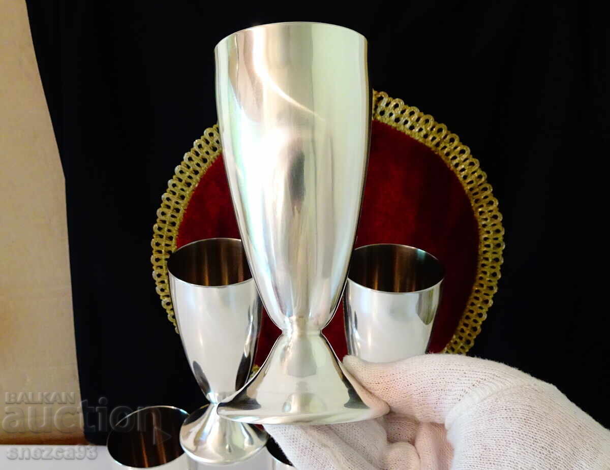 Ασημένια ποτήρια κρασιού Spring, Switzerland, 4 τεμάχια - 6