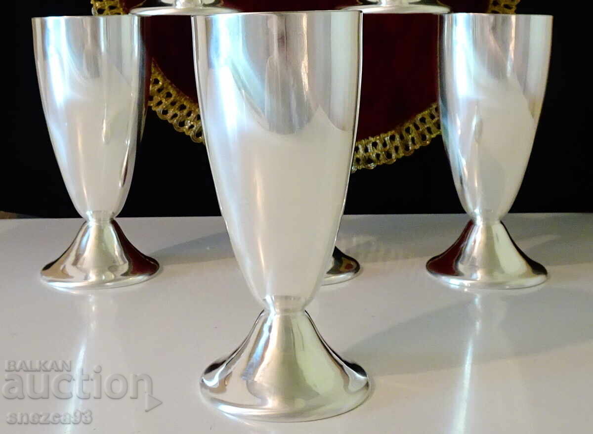 Ασημένια ποτήρια κρασιού Spring, Switzerland, 4 τεμάχια