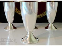 Pahare de vin argintate Spring, Elveția, 4 bucăți