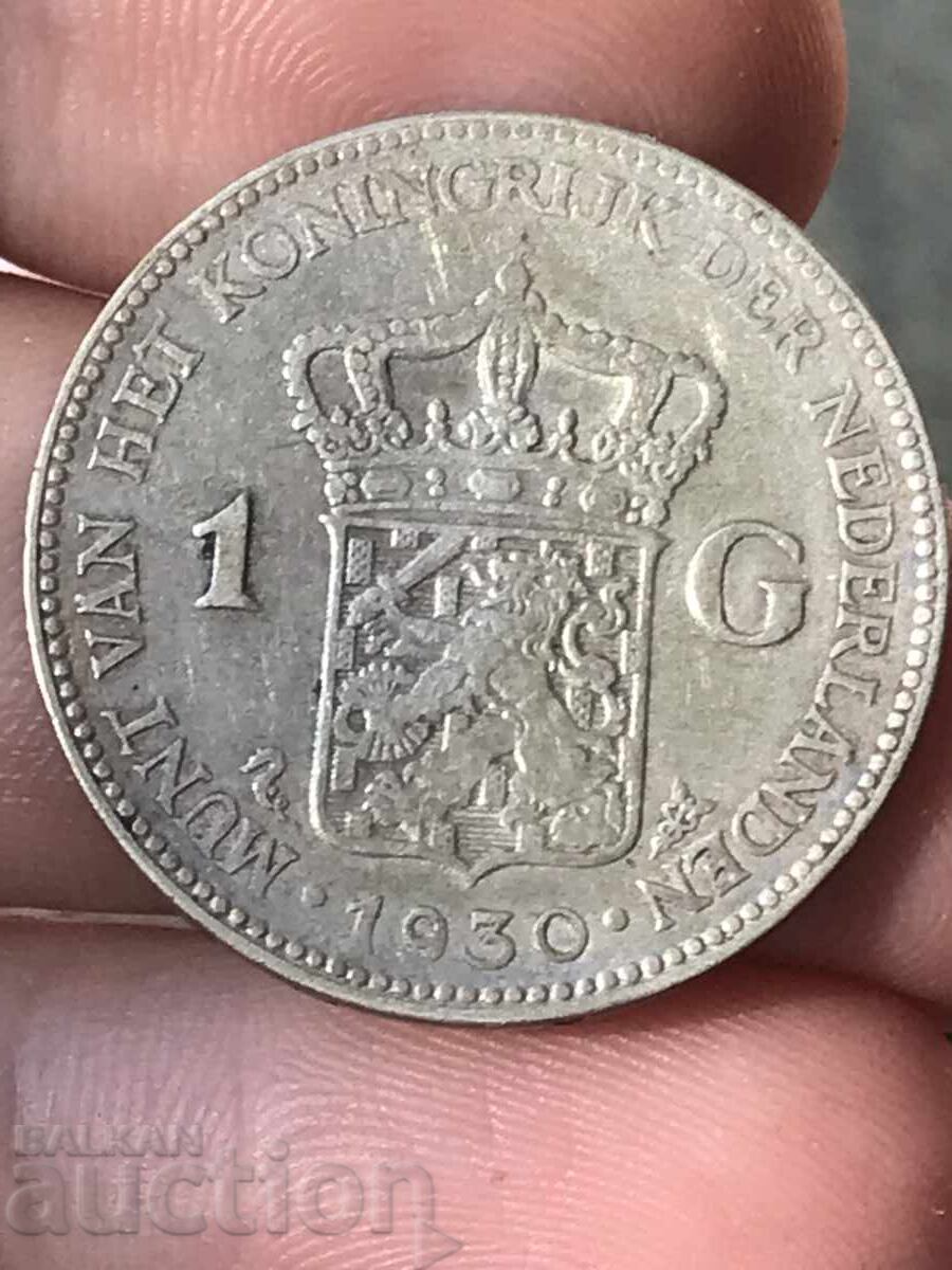 Olanda Țările de Jos 1 Gulden 1930 Wilhelmina argint Olanda Țările de Jos 1 Gulden 1930 Wilhelmina argint