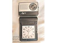 Два Модела на Рядък Руски Соц СССР Часовник Будилник Луч