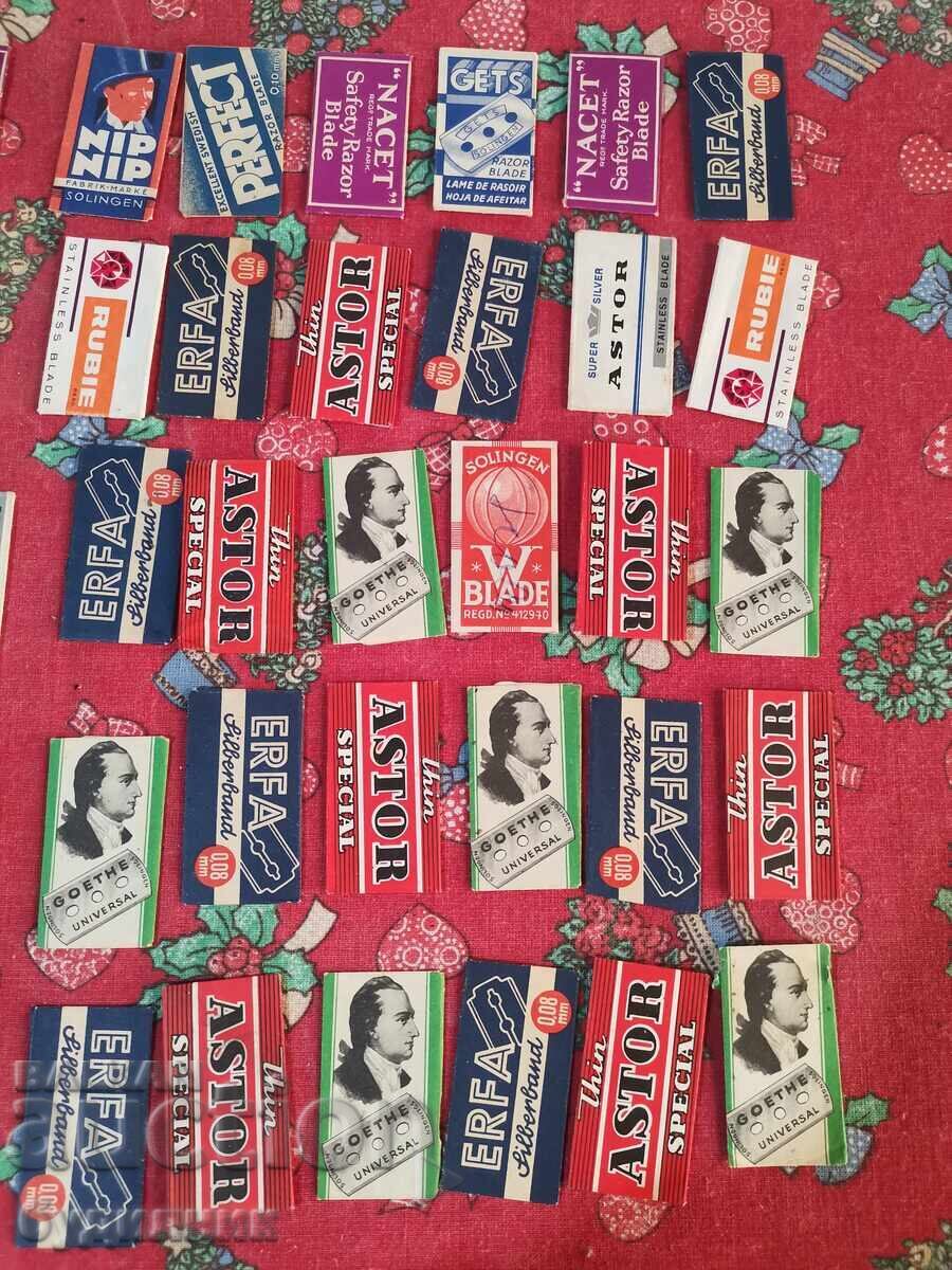 Auction  50 pieces of original collectible razor blades. BZC