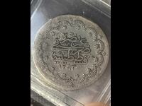 Ottoman Empire 5 Kurush 1293/13 Silver