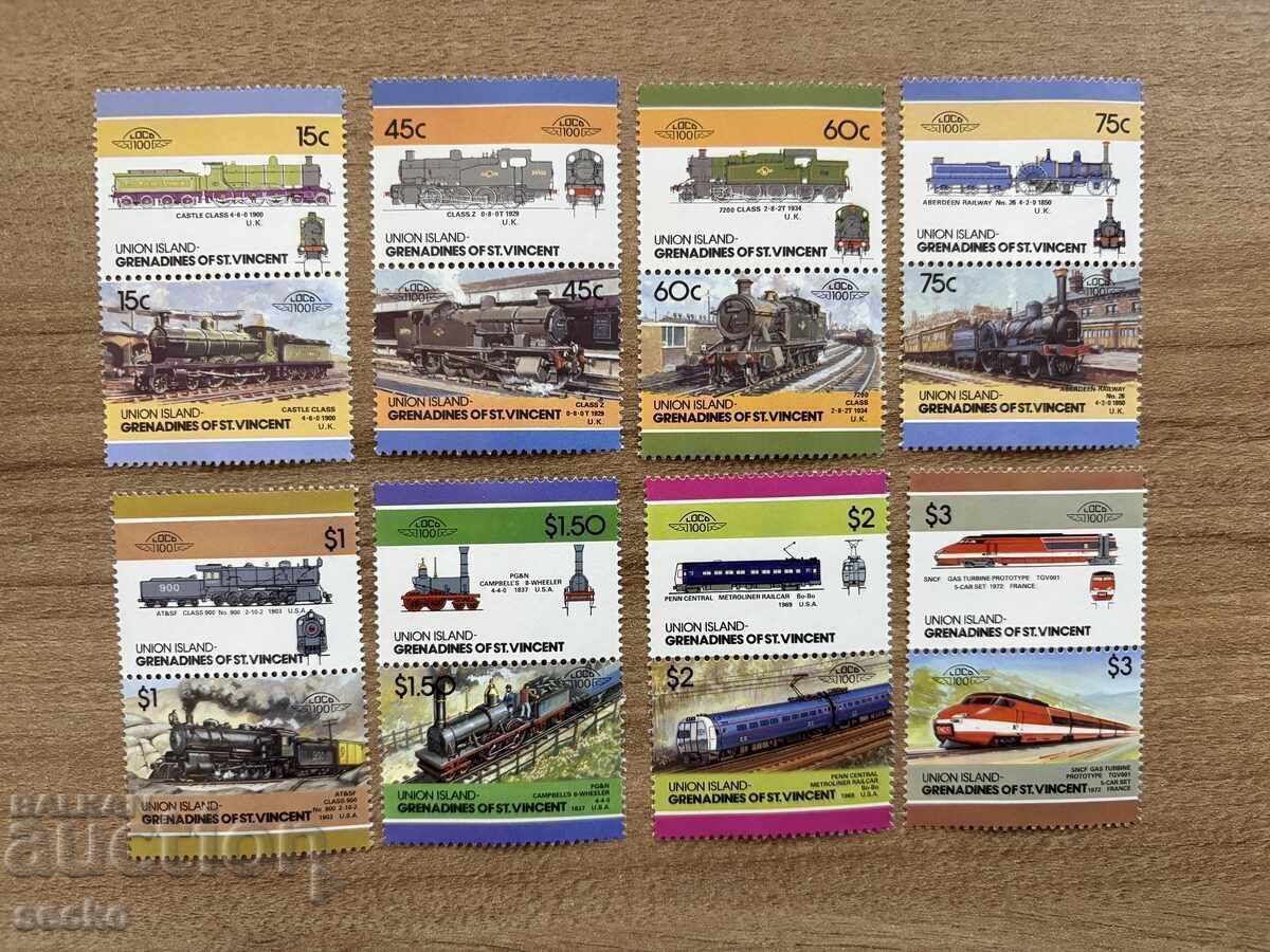 Union Island - Locomotives (1986) MNH Union Island - Locomotives (1986) MNH