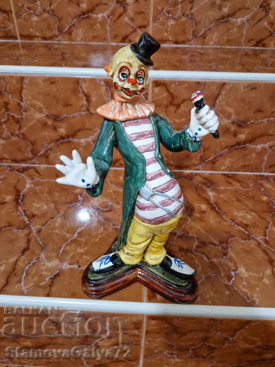 Δημοπρασία Υπέροχο αντίκα ισπανικό πορσελάνινο ειδώλιο Κλόουν