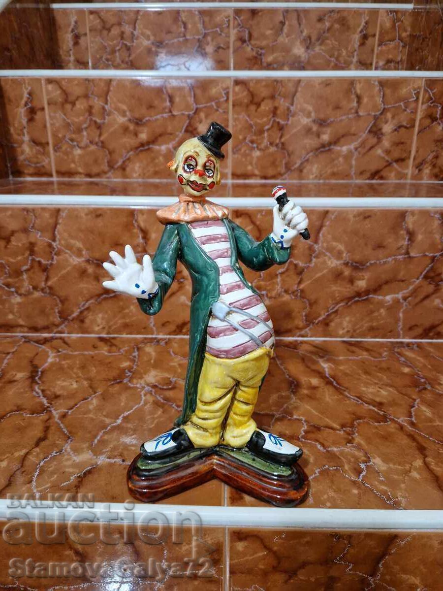 Beautiful antique Spanish porcelain clown figure Beautiful antique Spanish porcelain clown figure