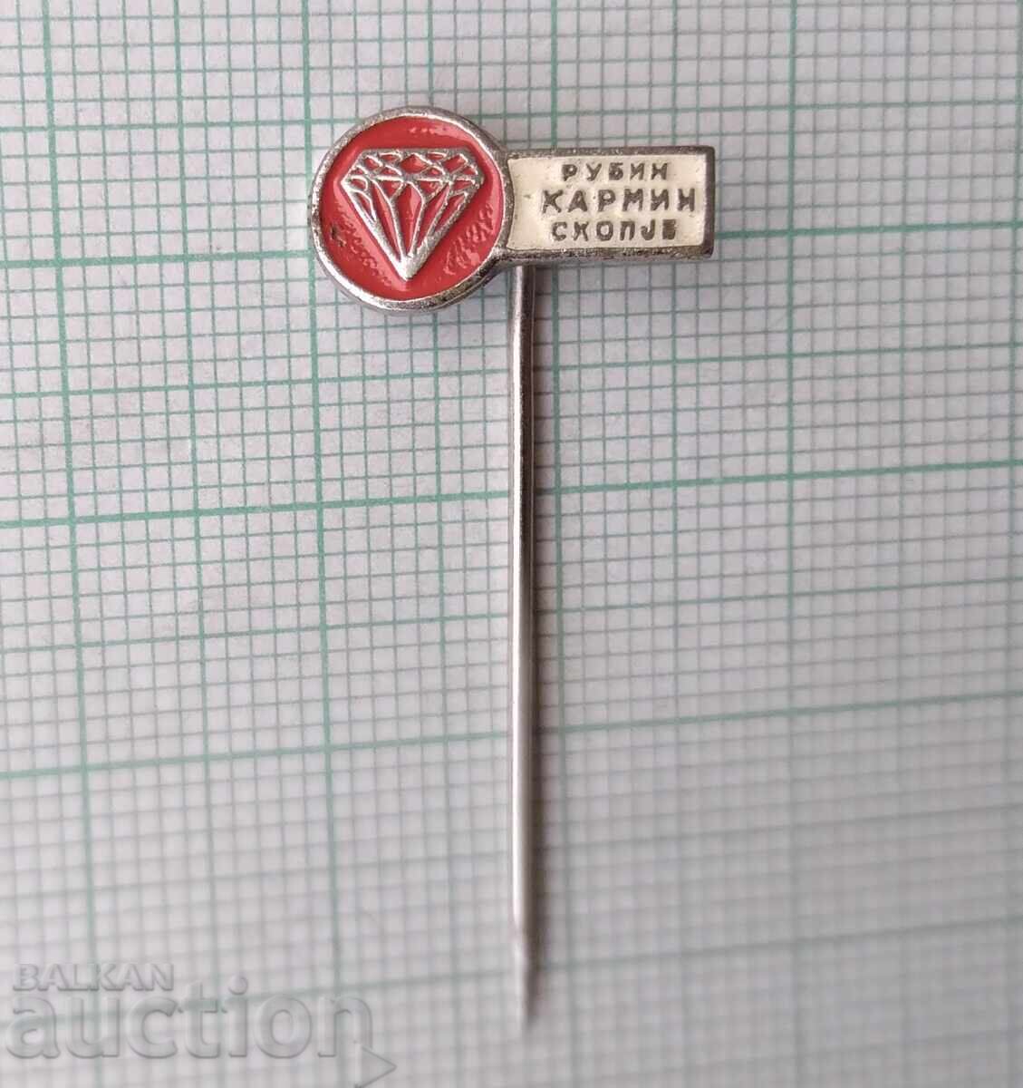 19010 Badge - Carmine Ruby Skopje with price 1.00 BGN | € 0.51