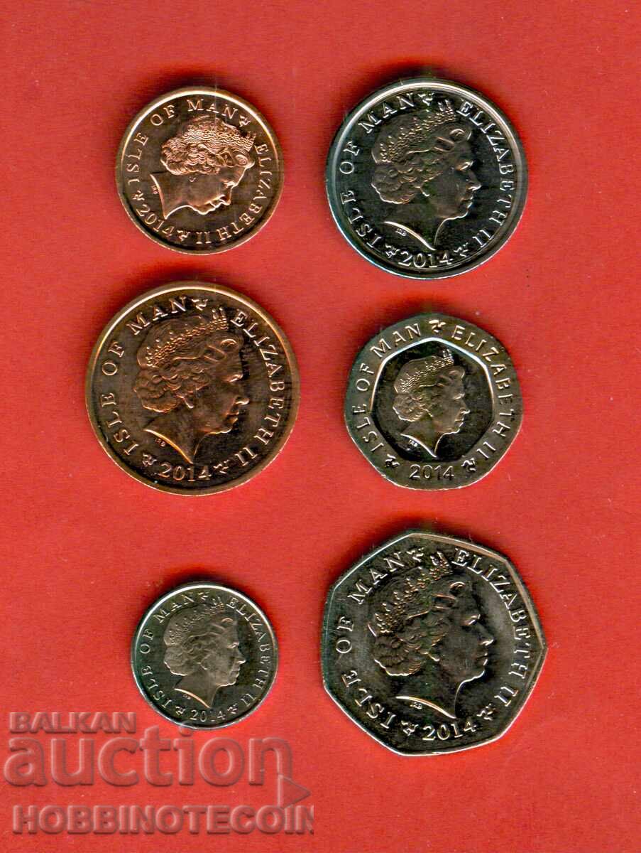 ISLE OF MAN 1 2 5 10 20 50 - emisiune 2014 NOUĂ UNC cu preț € 9.99 | 19.54 BGN