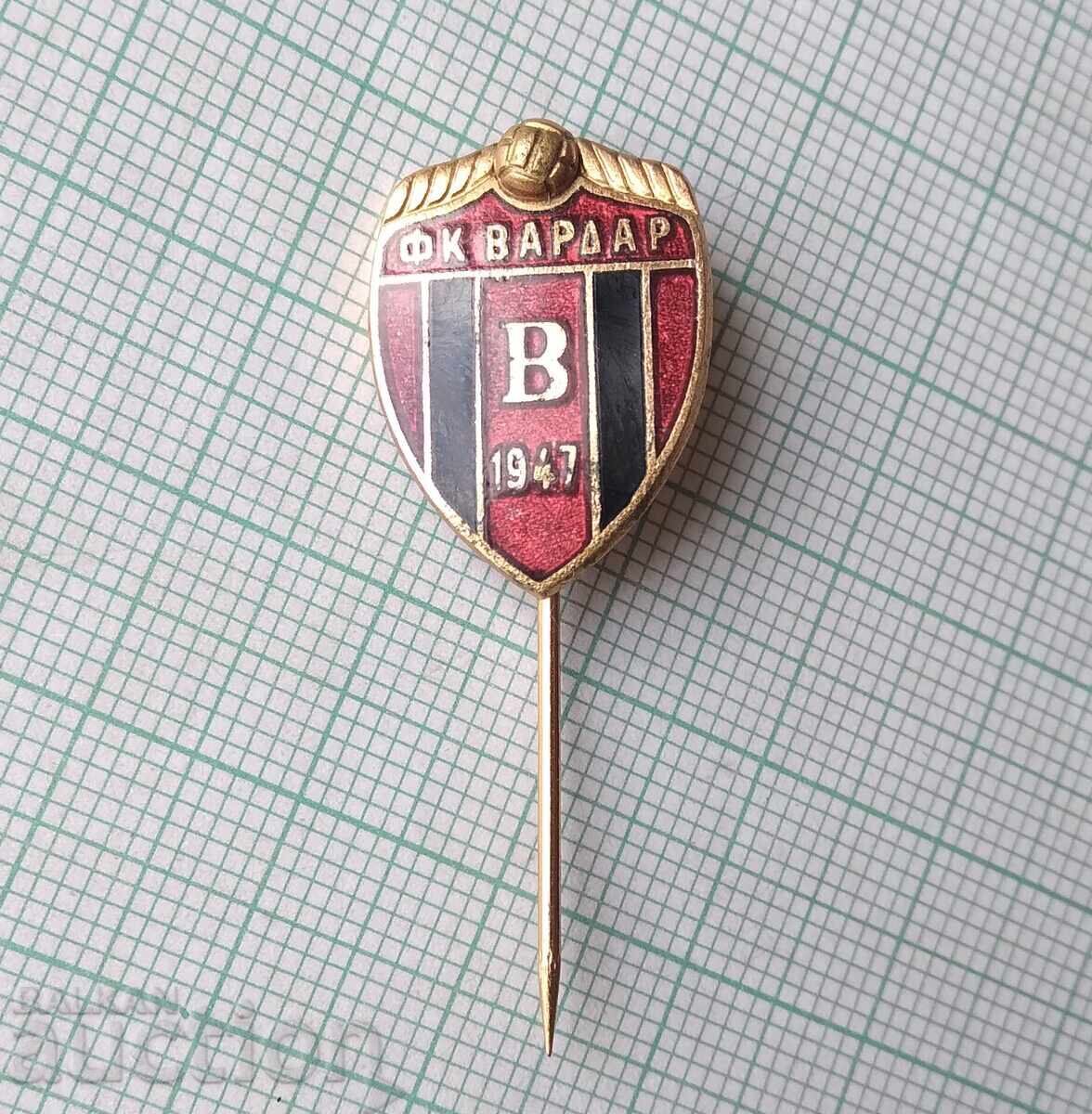 19019 Football badge - FK Vardar Skopje - bronze enamel with price 11.00 BGN | € 5.62