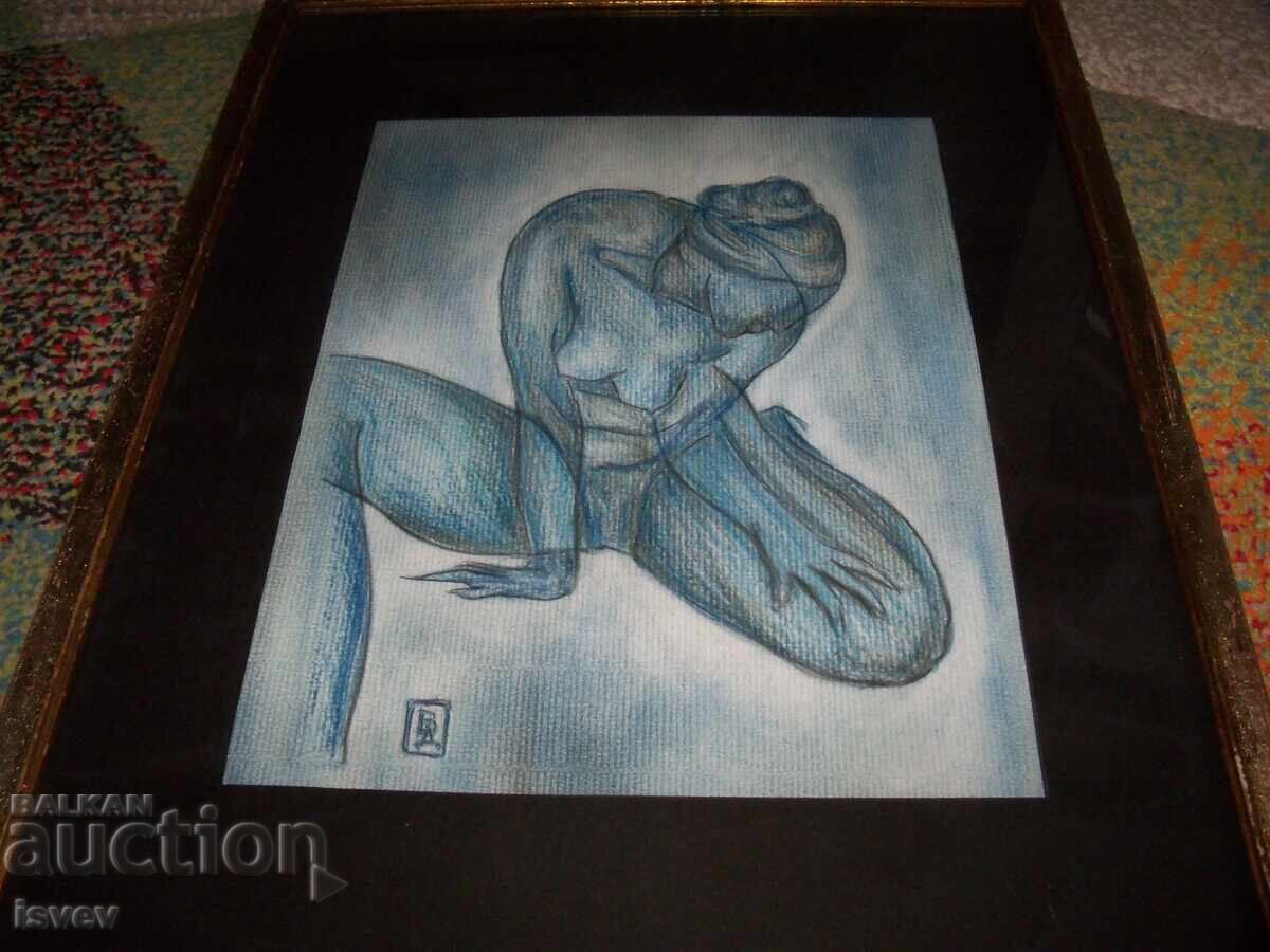 Όμορφη εικόνα "Γυμνό σώμα", γραφικά, υπογεγραμμένη με τιμή 118.00 BGN | € 60.33 Όμορφη εικόνα "Γυμνό σώμα", γραφικά, υπογεγραμμένη με τιμή 118.00 BGN | € 60.33