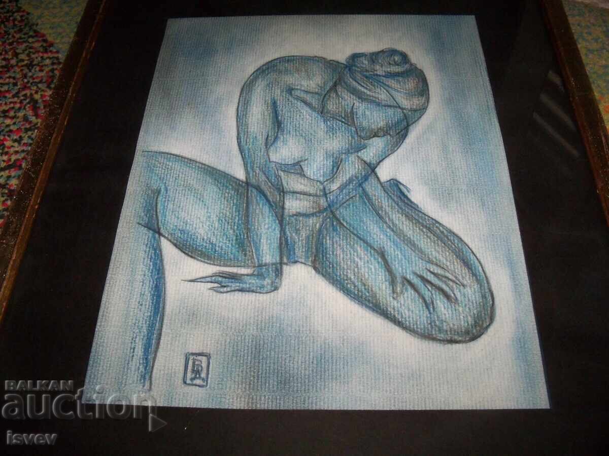 Παράδοση Όμορφη εικόνα "Γυμνό σώμα", γραφικά, υπογεγραμμένη Παράδοση Όμορφη εικόνα "Γυμνό σώμα", γραφικά, υπογεγραμμένη