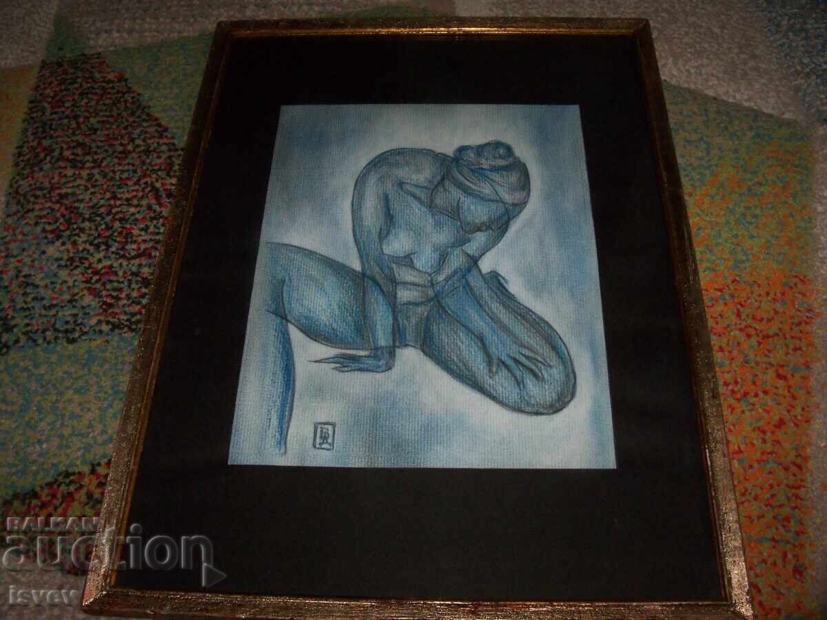 Όμορφη εικόνα "Γυμνό σώμα", γραφικά, υπογεγραμμένη - 5 Όμορφη εικόνα "Γυμνό σώμα", γραφικά, υπογεγραμμένη - 5