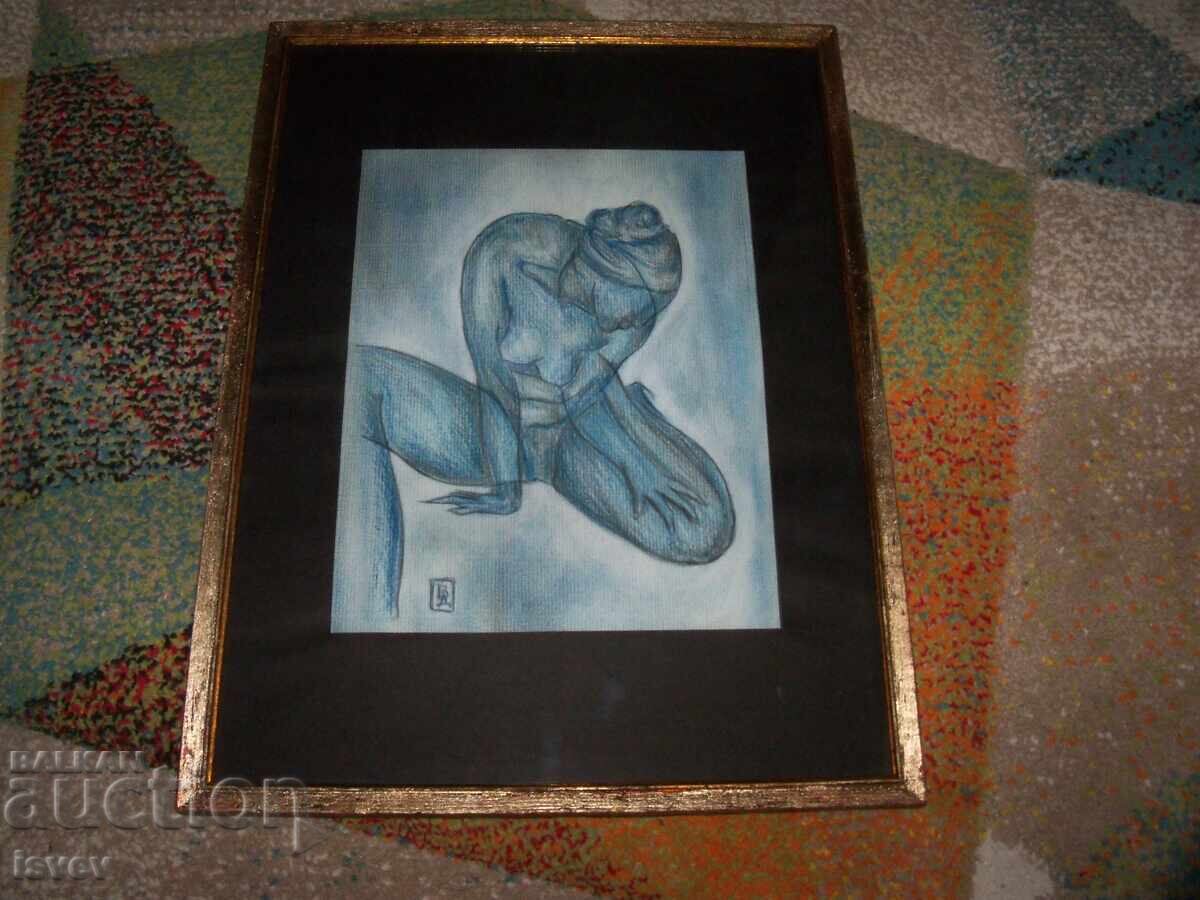 Όμορφη εικόνα "Γυμνό σώμα", γραφικά, υπογεγραμμένη - 6 Όμορφη εικόνα "Γυμνό σώμα", γραφικά, υπογεγραμμένη - 6