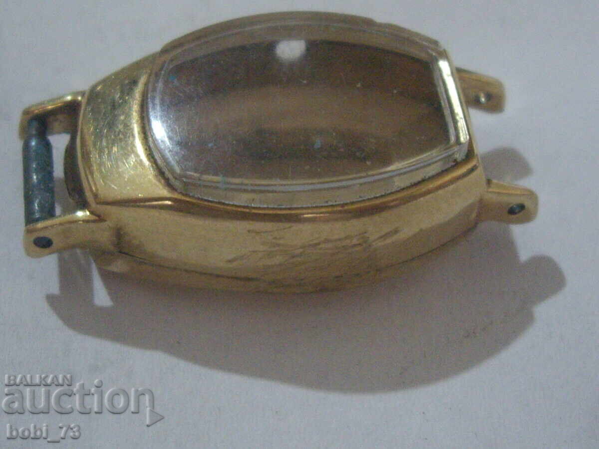 Gold-plated case from a ladies' watch Gold-plated case from a ladies' watch