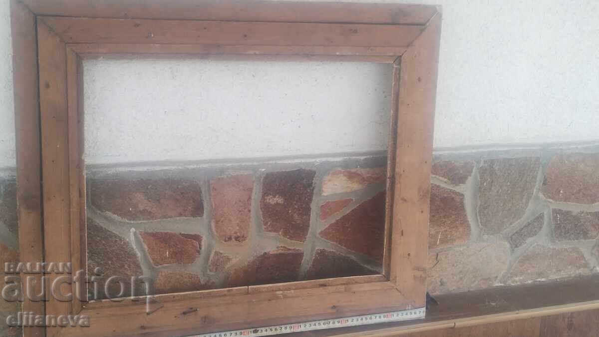 Παλιό ξύλινο πλαίσιο για πίνακα 70/60/5εκ - 5